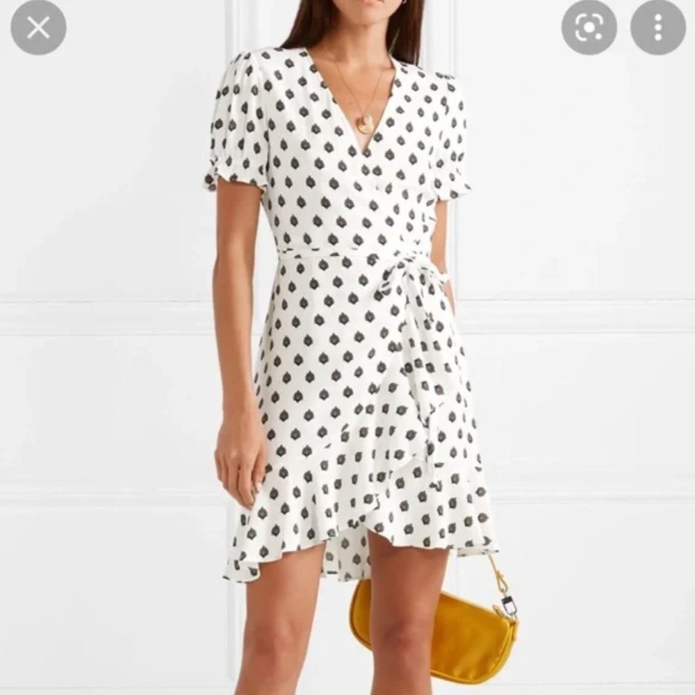 DVF Emilia Ruffled Mini Wrap Dress